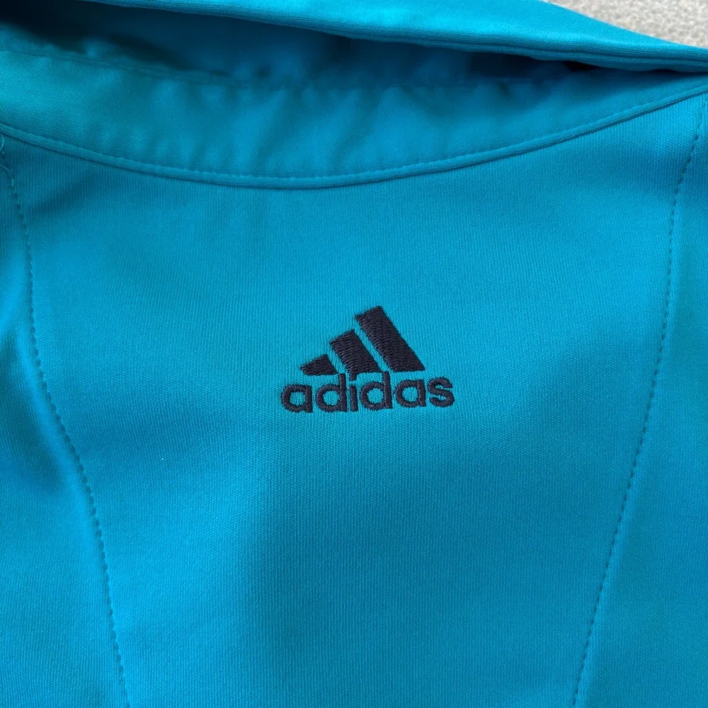 Adidas ClimaCool Mens Golf Polo Shirt Teal Blue Naples Beach Hotel Crest Large